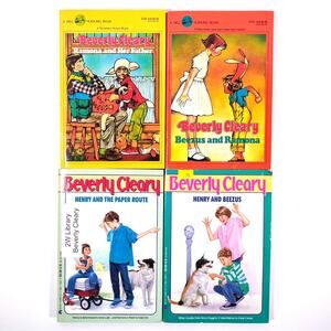 VTG Ramona & Friends Beverly Clearly Paperback Book Lot of 4 Beezus Henry Father